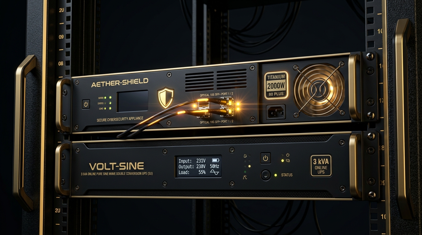 Dual 10Gbps SFP+ Air-Gap & 3 kVA Online Pure Sine-Wave UPS