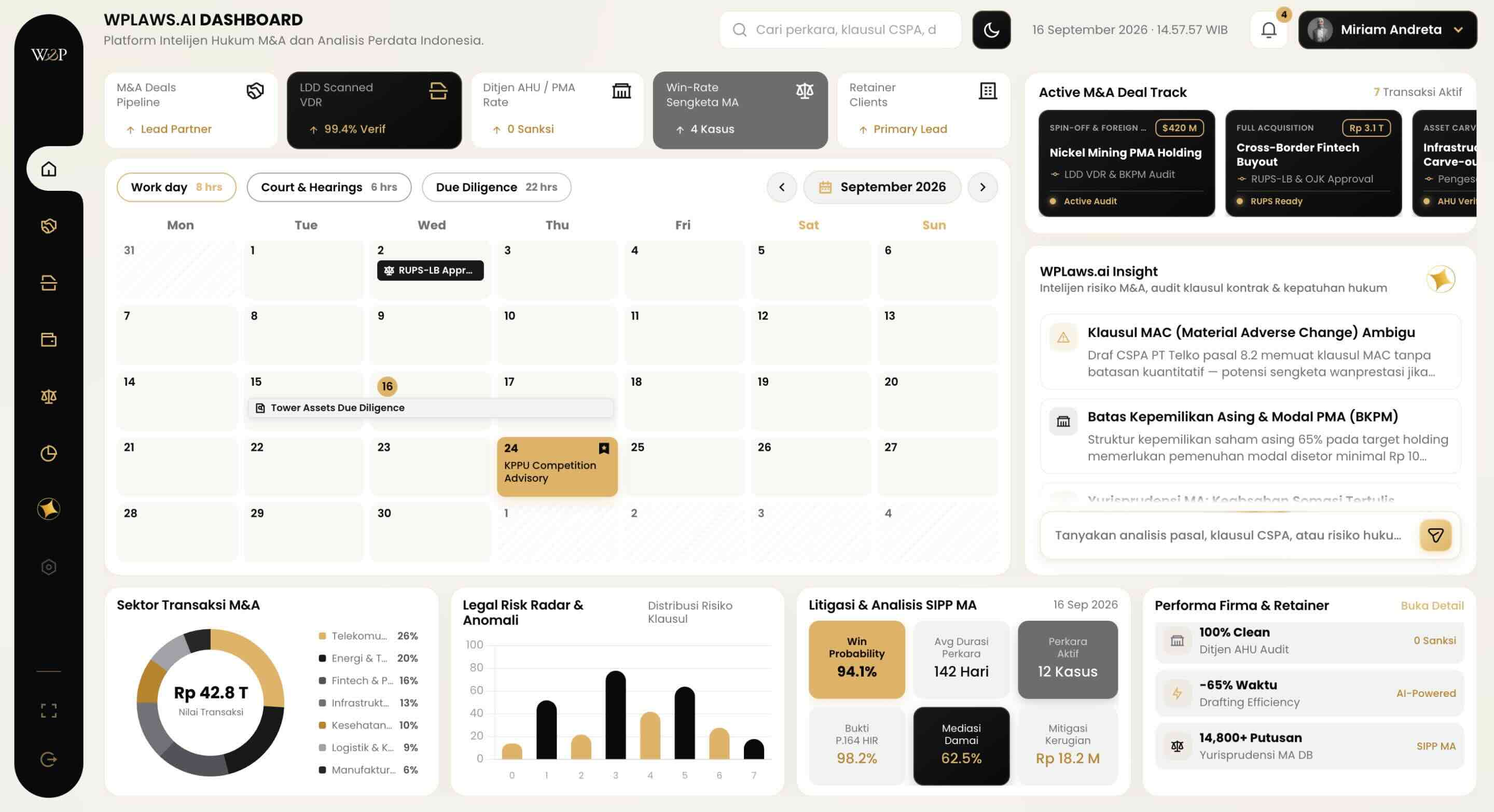 WPLaws Deal Radar & Risk Analytics