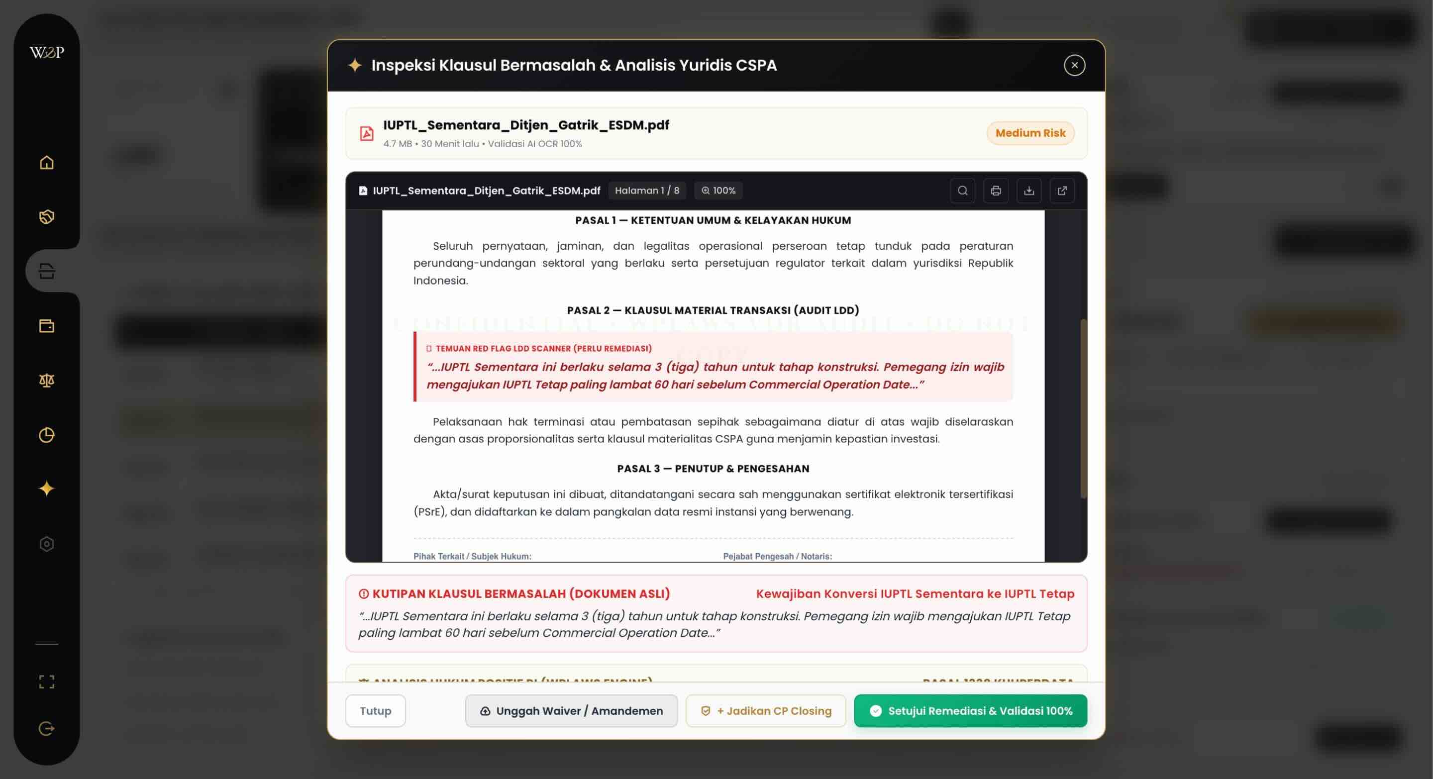 Inspeksi Klausul Bermasalah & Analisis Yuridis CSPA