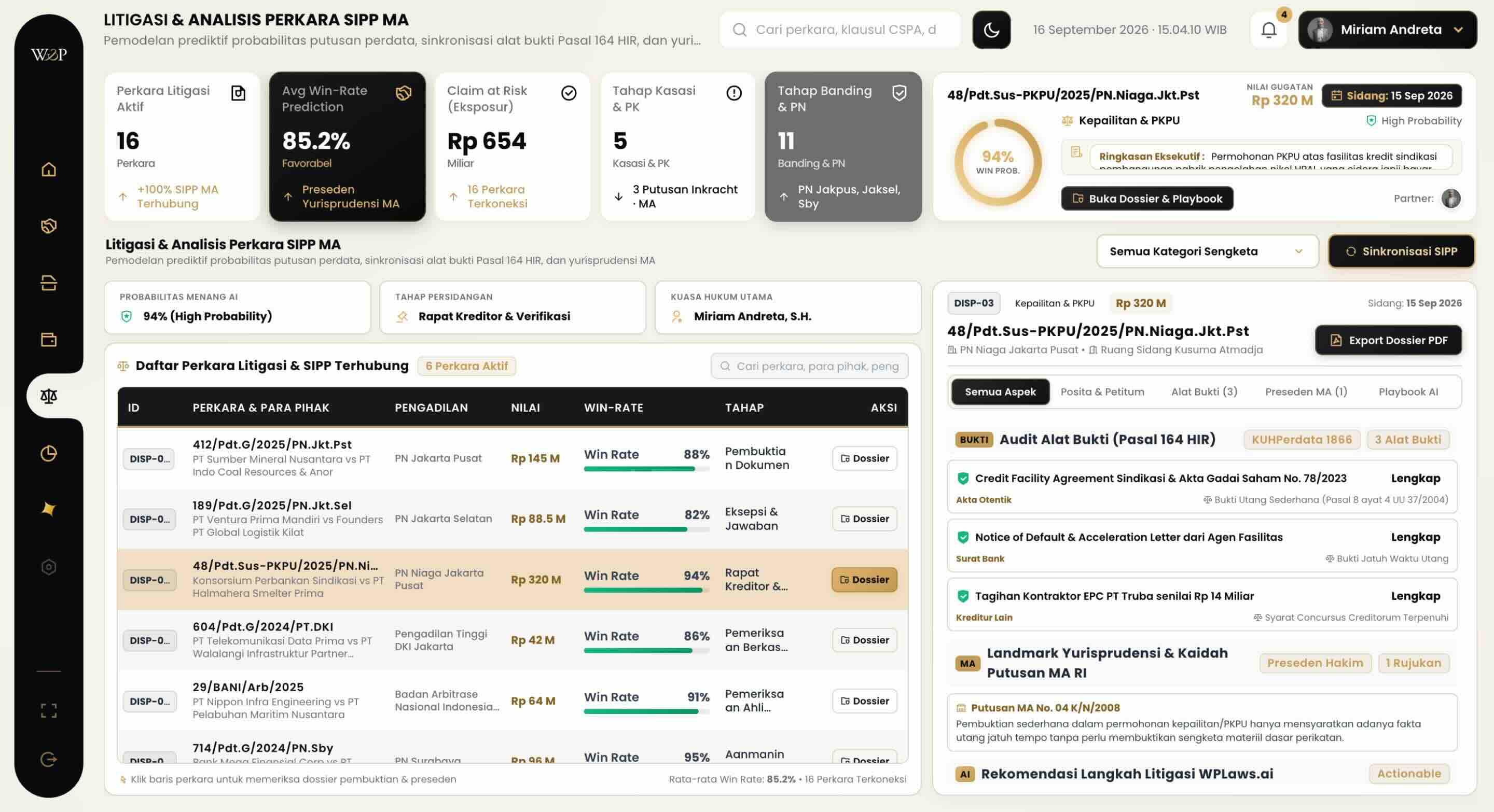 Dispute SIPP MA Litigation Analyzer