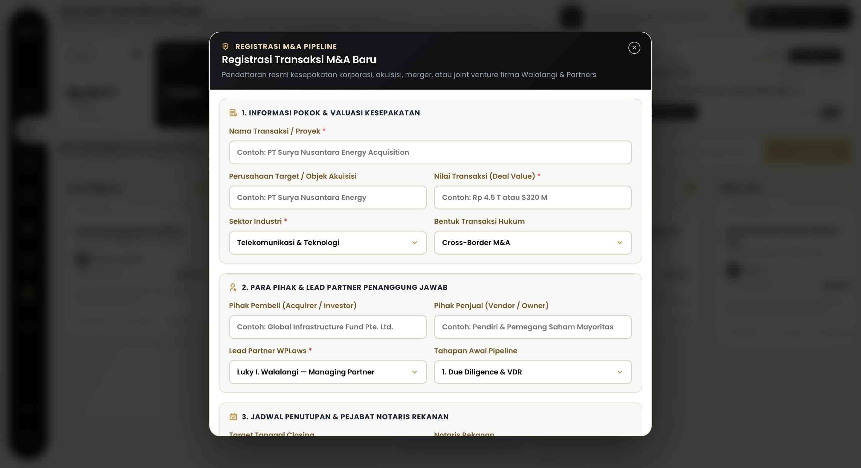 Registrasi Transaksi M&A Baru Modal